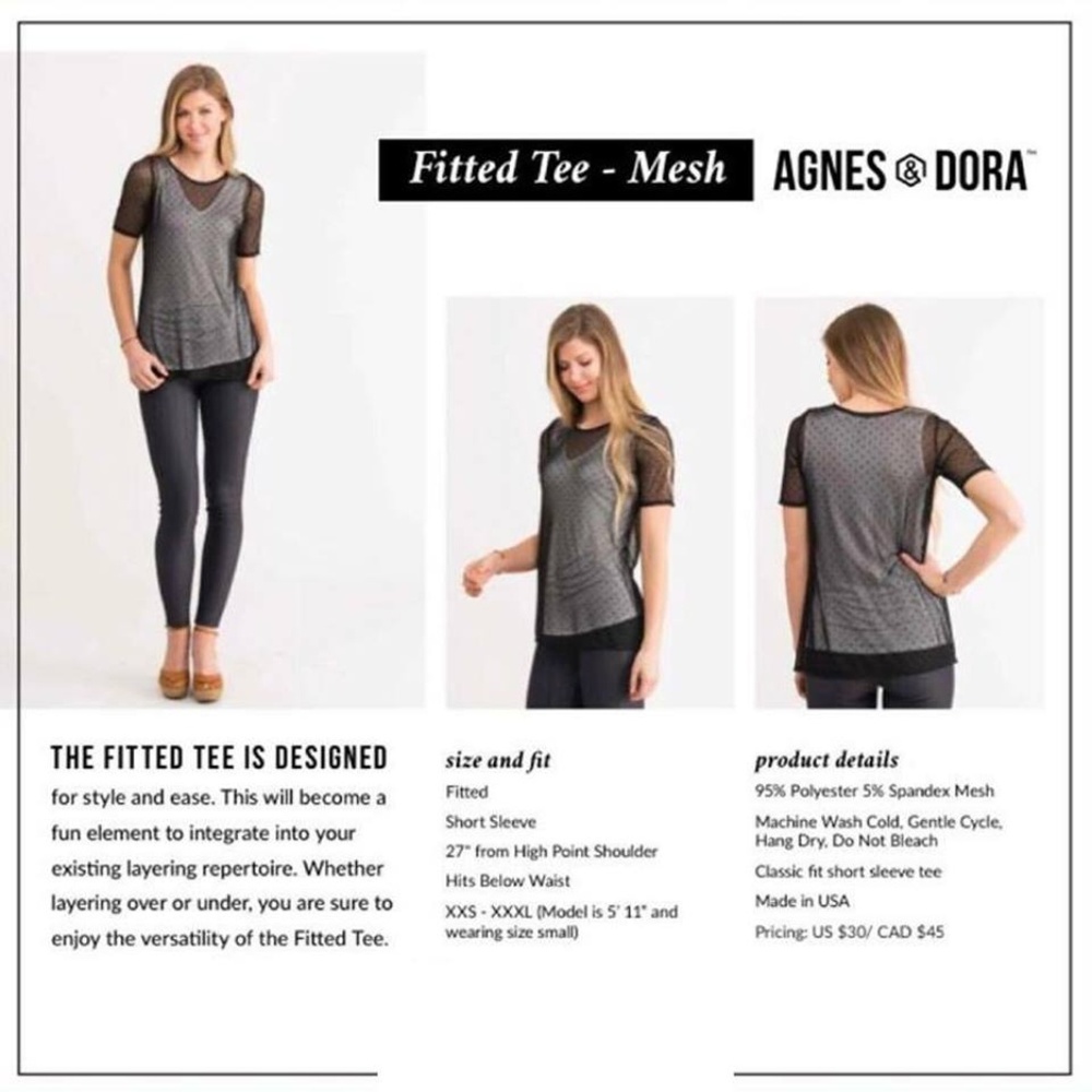Agnes & Dora Fitted Mesh Tee